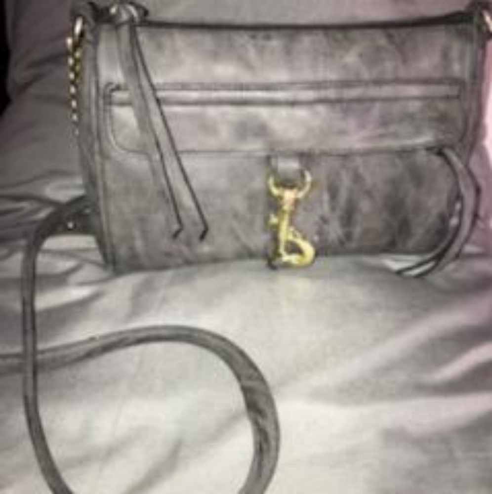 Grey, crossbody bag